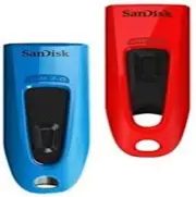 Sandisk Ultra USB 3.0 Flash Drive, CZ48 32GB, USB3.0, Dual Pack, Blue, Red, Styl
