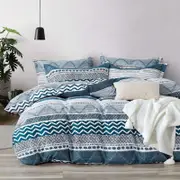 3D Blue Wave Stripe 151 Bed Pillowcases Quilt Queen Size
