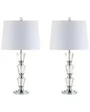 JONATHAN Y Set of 2 Layla 27in Crystal LED Table Lamp