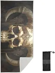 AIXIWAWA Beach Towel Oversized-Viking Skull for Women Men, Sand Free Super Absorbent Quick Dry Pool Towels Beach Blanket for Swimming Pool Beach Gym 31×71 inches
