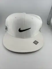 Nike Golf Vapor RZN Tour Flex Fitted White Hat Black Swoosh Flex-Fit XS/SM