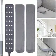 Boolavard Retractable Gap Dust Cleaner Cleaning Tools with 2 Microfiber Dusting Cloths Long Handle 60inches Washable and Retractable Duster Brush for Cleaning Under Appliances Furniture Couch Fridge