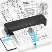 Portable Printer Wireless for Travel, M833 Inkless Bluetooth Thermal Printer