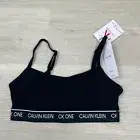 Calvin Klein CK One Unlined Bralette Womens XS Black QF5727 001