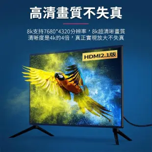 【YORI優里嚴選】2米8K-頂級24K鍍金HDMI線 2.1版(正版授權 電視線 高清線 HDR 支援3D PS5)