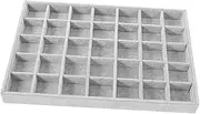 HEALEEP Jewelry Organizer Tray Multi-grid Earring Case Desktop Skincare Holder