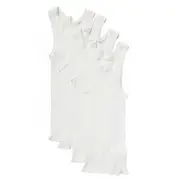 BONDS 4 Pack Baby Newborn Kids Girls Boys Vest Singlet Tank Top Underwear White BYLV