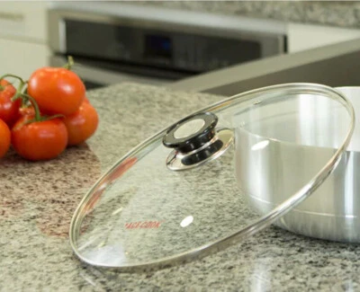 See Through Glass Lid for Frying Pan,Fry Pan,Skillet,Pan Lid with Handle 8"/20cm