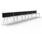 New RapidLine Eternity 5 Person Desk 6000mm (1200mm per person) Single Sided Met