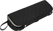 [Generic] Hair Tool Organizer - Hair Styling Tool Storage Bag, Straightener Bag | Straightener Flat Iron Storage with Removable Heat Resistant Mat, 2-in-1 Design Curling Iron Case