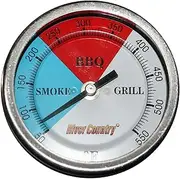 [River Country] 5" (RC-T5L) Adjustable BBQ Grill Thermometer Temperature Gauge 50 to 550 F (Long Stem)
