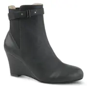 Large Size Wedge Heels Ankle Boots Pleaser Pink Label Kimberly-102 Size 9-16