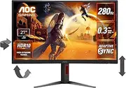 AOC C27G4Z 27" (16:9) Curve FHD LED- 0.5MS- 280HZ- FREESYNC- 1500R- HDMI- DP- H/ADJ Monitor
