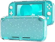 Clear Glitter Protective Case for Nintendo Switch Lite Model Soft TPU Skin Bling Cover Case Non-Slip Shockproof Anti-Scratch Shell Compatible with Switch Lite 2019
