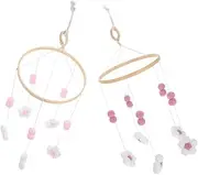 SUPVOX 2Pcs Bed Mobile Flower Wind Chime for Girl Nursery Decor Sensory Engagement Soothing Melodies Ceiling Decoration for Crib and Cot