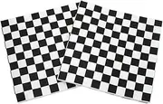 AYAROS 40 Pack Checkered Flag Napkins Race Car Birthday Party Supplies Disposable Racing Party Napkins Black and White Dessert Napkins for Baby Shower Racing Themed Party Decorations 6.5x6.5 inch