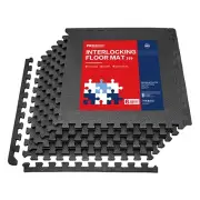 PROIRON Floor Protection Interlocking Mat 6 Pc Large 60x60 cm Gym Floor EVA Foam