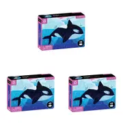 3x 48pc Mudpuppy Kids/Children Mini Jigsaw Puzzle Toy 20x14.5cm Ocean Orca 4+