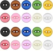 SING F LTD 100Pcs 14mm Fisheye Round Buttons for Clothing, Sewing Decoration, DIY Crafts, Accessories - Multicoloured