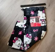 Hello Kitty Black Daisy Plush Throw Blanket 50 in x 70 in