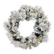 Snowy Montana LED Wreath 46cm