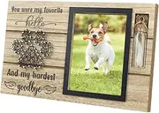 Dog Memorial Picture Frame - Dog Wooden Picture Frame | Durablee Remembrance Photo Frame for Dog Loss | Sympathy Loss of Dog Keepsake with Pet Urns Bottle for Dogs Ashes and Pet Memorial