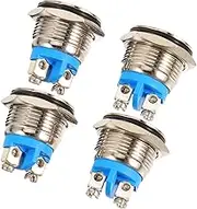 Doorbell Button Replacement - Replacement Button for Chime Door Bell | 4X Doorbell Push Buttons | Bell Ringer Kit Round | Waterproof Home Upgrade Parts for Apartment Building Wall Garage
