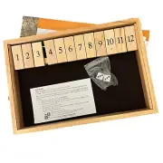 WE Games Single Player Shut The Box(TM) Dice Game - Natural Wood 13.5in