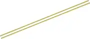 uxcell 2pcs Brass Rods 1/5" x 12" Brass Solid Round Stock Lathe Bar for Knife Handles Pin DIY Craft Model Plane(5mm in Diameter)