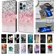 Flip Painted Card Wallet Stand Phone Case For iPhone 11 Pro Max XR XS 6 7 8 SE