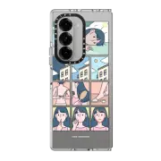 Galaxy Z Fold6 Clear Case Sundae Kids- Self Care Comic