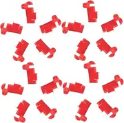 50pcs Car Lock Tailgate Latch Clips Left Right Door Latch Rod Clips Door Lock Clips Tailgate Replacement Parts Door Lock Rod Clip Tailgate Rod Clips Red Plastic