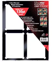 Ultra PRO 130PT 4-Card Black Border UV ONE-TOUCH Magnetic Holder