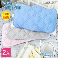 在飛比找PChome24h購物優惠-LASSLEY(二入組)冰絲涼感枕墊枕頭保潔墊