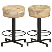 Bar Stools 2 pcs 52 cm Solid Mango Wood vidaXL