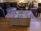 48"x24" Stunning Amethyst Center Stone Coffee Table Top Crystal Healing Decors