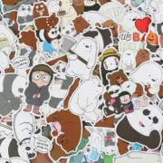 100pcs We Bare Bears Cartoon Ice Bear Cute Park Stickers Vinyl VSCO Decals