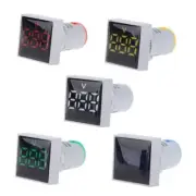 Square Voltmeter AC 20-500V Volt Meter Panel LED Digital Voltage Indicator Light