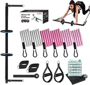 Pilates Bar Kit, Pilates Workout Equipment for Legs, Full Body Workout Exercise Bar, Resistance Band Portable Exercise Stick, Pilates Exercise Stick Kit for Full Body Training