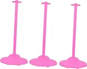 ERINGOGO 3pcs Doll Hanger Dolls Doll House Accessories Dress Form White Accessories Adjustable Holder Doll Rack Doll Mannequin Dress Form Display Dollhouse Rosy