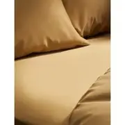 M&S Collection Egyptian Cotton Sateen 400 Thread Count Extra Deep Fitted Sheet - Honey