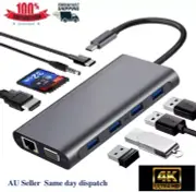 USB C Thunderbolt 11 in 1 4K Type C Docking Station HDMI VGA SD/TF PD iPhone15