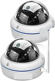 5MP Tuya WiFi Security IP Camera External Waterproof Dome Camera Human Detection CCTV Video Surveillance Cam(E/U,1 pcs Camera)