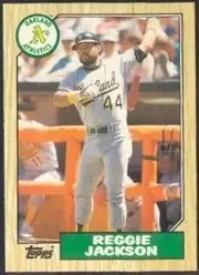 Topps Reggie Jackson 1987 Traded Baseball Card #52T