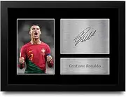 HWC Trading Cristiano Ronaldo Portugal Gifts Printed Signed Autograph Picture for Football Fans and Supporters - A4 Framed