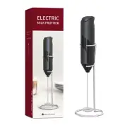 Handheld Electric Milk Frother Powered, with Stand