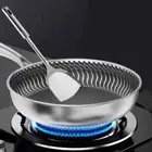 Tri-Ply Stainless Steel Frying Pan 316 Stainless Steel Wok Pan Double-sided 28cm