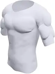 [Ypnrd] Men Shaper False Muscle Chest T-Shirt Fake Shoulders Padded Underwear Compression T-Shirts