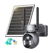 LIWAN 4G LTE Cellular Security Camera Wireless Outdoor, No WiFi Solar Securit...