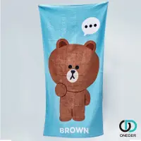 在飛比找蝦皮商城精選優惠-【ONEDER旺達】LINE FRIENDS 熊大浴巾 吸水